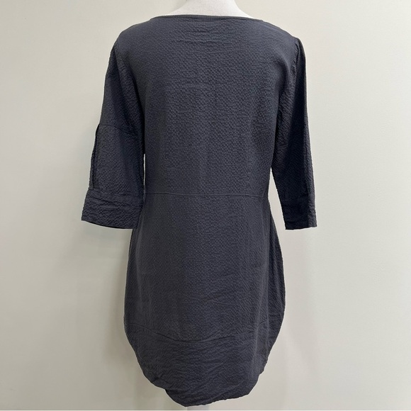Niche gray textured bell shaped tunic 3/4 length sleeves size small - Picture 2 of 14